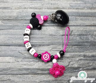 Personalisierte Schnullerkette mit Namen / Namenskette Baby